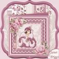 Art Deco Lady in Wine 8x8 Mini Kit & Decoupage