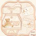 Christening Gown Shaped Card Mini Kit