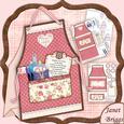 Crafters Apron Ladies Tent Card Mini Kit