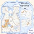 Christening Suit Boy Shaped Card Mini Kit