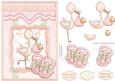 Here Comes the Baby New Baby Girl Topper & Decoupage