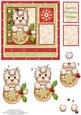 Christmas Westie with Bauble Card Topper & Decoupage