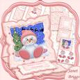 Snow Baby Pink Christmas Easel Card Kit & Decoupage