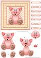 Happy Piggin Birthday Card Topper & Decoupage