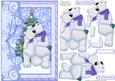 Polar Bear Family Christmas Card Topper & Decoupage