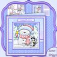 Christmas Cheer Snowman Mini Kit with Decoupage