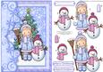 Chloe & Snowman Christmas Card Topper & Decoupage