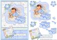 New Baby Boy & Bootees Vintage Decoupage