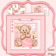 New Baby Girl Baby Blanket 8x8 Mini Kit & Decoupage