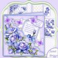 Square Scallop Pocket Porcelain Roses Mini Kit & Decoupage