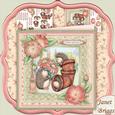 Pots of Hedgehog Love 8x8 Mini Kit & Decoupage