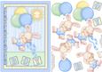 Baby Boy Bunny & Balloons A5 Card Topper & Decoupage