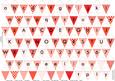 Alphabet Bunting Red Letters Numbers & Blanks