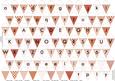 Alphabet Bunting Brown Letters Numbers & Blanks