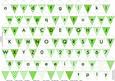 Alphabet Bunting Green Letters Numbers & Blanks