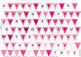 Alphabet Bunting Hot Pink Letters Numbers & Blanks