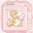 Baby Girl Giraffe 8x8 Mini Kit & Decoupage