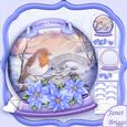 Christmas Snow Globe Robin by Stream Shaped Card Mini Kit