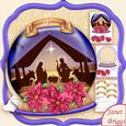 Christmas Snow Globe the Nativity Shaped Card Mini Kit