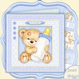 New Baby Boy Bear & Bottle 8x8 Mini Kit