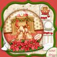 Christmas Snow Globe Waiting for Santa Shaped Card Mini Kit
