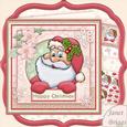 Shabby Chic Christmas Santa 8x8 Mini Kit & Decoupage