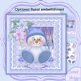 Snowman Baby Blue 8x8 Christmas Mini Kit Flowers Optional