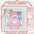 Snowman Baby Pink 8x8 Christmas Mini Kit Flowers Optional