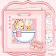 Baby Girl Bubble Time 8x8 Decoupage Mini Kit