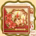 Christmas Candles & Poinsettia 7.5 Decoupage Mini Kit