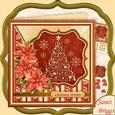 Christmas Tree & Poinsettia 7.5 Decoupage Mini Kit