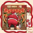 Christmas Fireplace & Santa 8x8 Decoupage Mini Kit