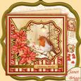 Robin in Lamplight Christmas 7.5 Decoupage Mini Kit