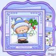 Christmas Candy Star Ted 7.5 Mini Kit with Decoupage