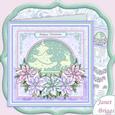 Christmas Tree Reindeer & Poinsettia 8x8 Decoupage Mini Kit