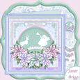 Christmas Angel Reindeer & Poinsettia 8x8 Decoupage Mini Kit