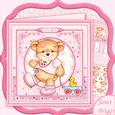 Baby Girl Bear & Duck 8x8 Decoupage Mini Kit