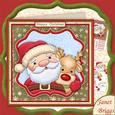 Santas Buddy Christmas 7.5 Decoupage Mini Kit
