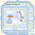 Baby Boy Special Delivery Stork 8x8 Decoupage Mini Kit