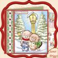 Pussy Cat Carols Christmas 7.5 Decoupage Mini Kit