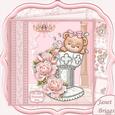 Baptism Bows Christening Day Girl Decoupage Mini Kit