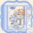 Baptism Bear Christening Day Boy Decoupage Mini Kit