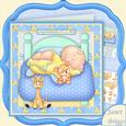 Cheeky Baby Boy 8x8 Decoupage Mini Kit