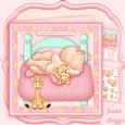 Cheeky Baby Girl 8x8 Decoupage Mini Kit