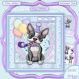 Let's Party Terrier Dog 8x8 Decoupage Mini Kit