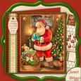 Traditional Santa 8x8 Christmas Decoupage Mini Kit