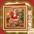 Traditional Santa's Supper 8x8 Christmas Decoupage Mini Kit