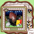 Rugby Equipment 8x8 Decoupage Mini Kit with Ages