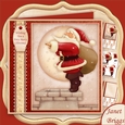 SANTA IM GOING IN 7.8 Christmas Decoupage Card Mini Kit
