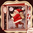 SCOOTER SANTA Christmas 7.8 Decoupage Mini Kit
